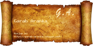 Garab Aranka névjegykártya